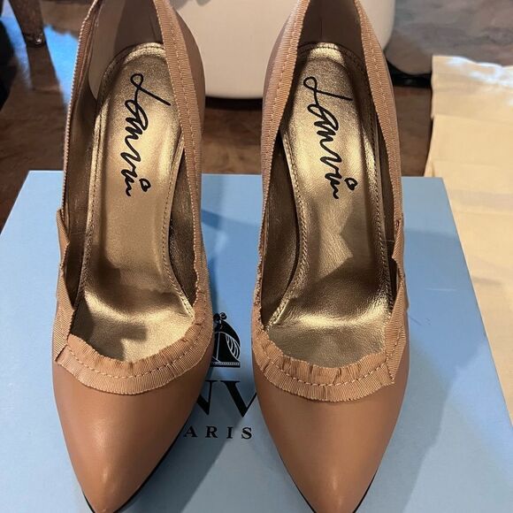 Lanvin  grograin trim heels excellent condition size 9 - Picture 1 of 15